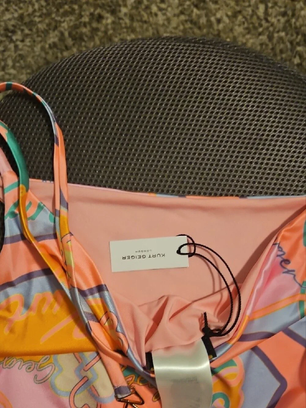 Kurt Geiger Pink Multicolor Printed Bikini Bottom